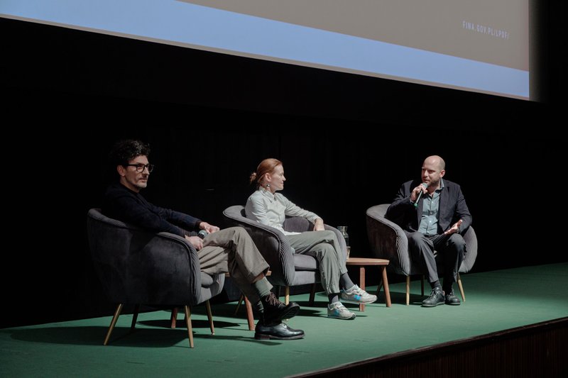 Na zdjęciu: Karol Czajkowski, Elżbieta Wysocka, Tomasz Kolankiewicz / Fot. Mykyta Platonov