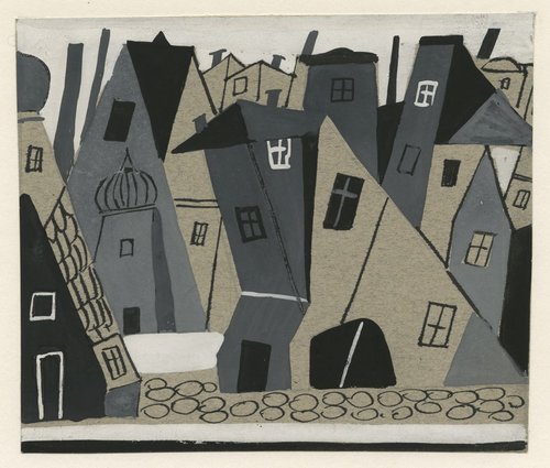 Projekt plastyczny scenografii do filmu "Pan Piórko śni" / Autor: Zenon Wasilewski / Źródło: Filmoteka Narodowa - Instytut Audiowizualny